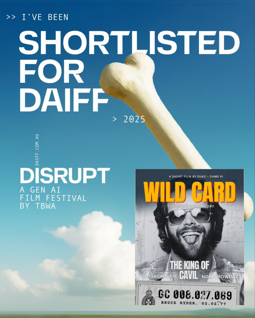 WILD CARD gets shortlisted for DISRUPT, Australia's first AI Film Festival